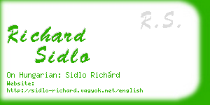 richard sidlo business card